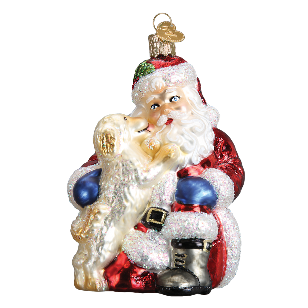 Old World Christmas Santa's Puppy Love Ornament
