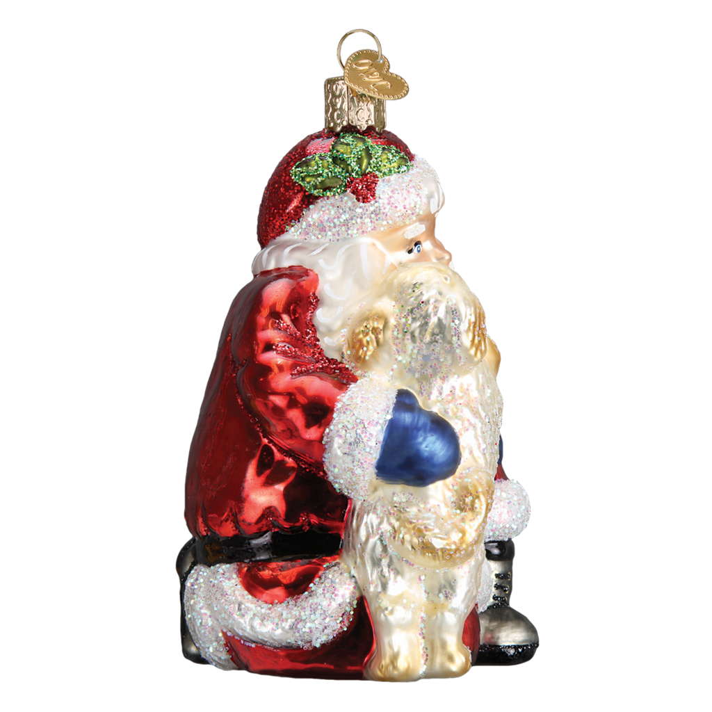 Old World Christmas Santa's Puppy Love Ornament