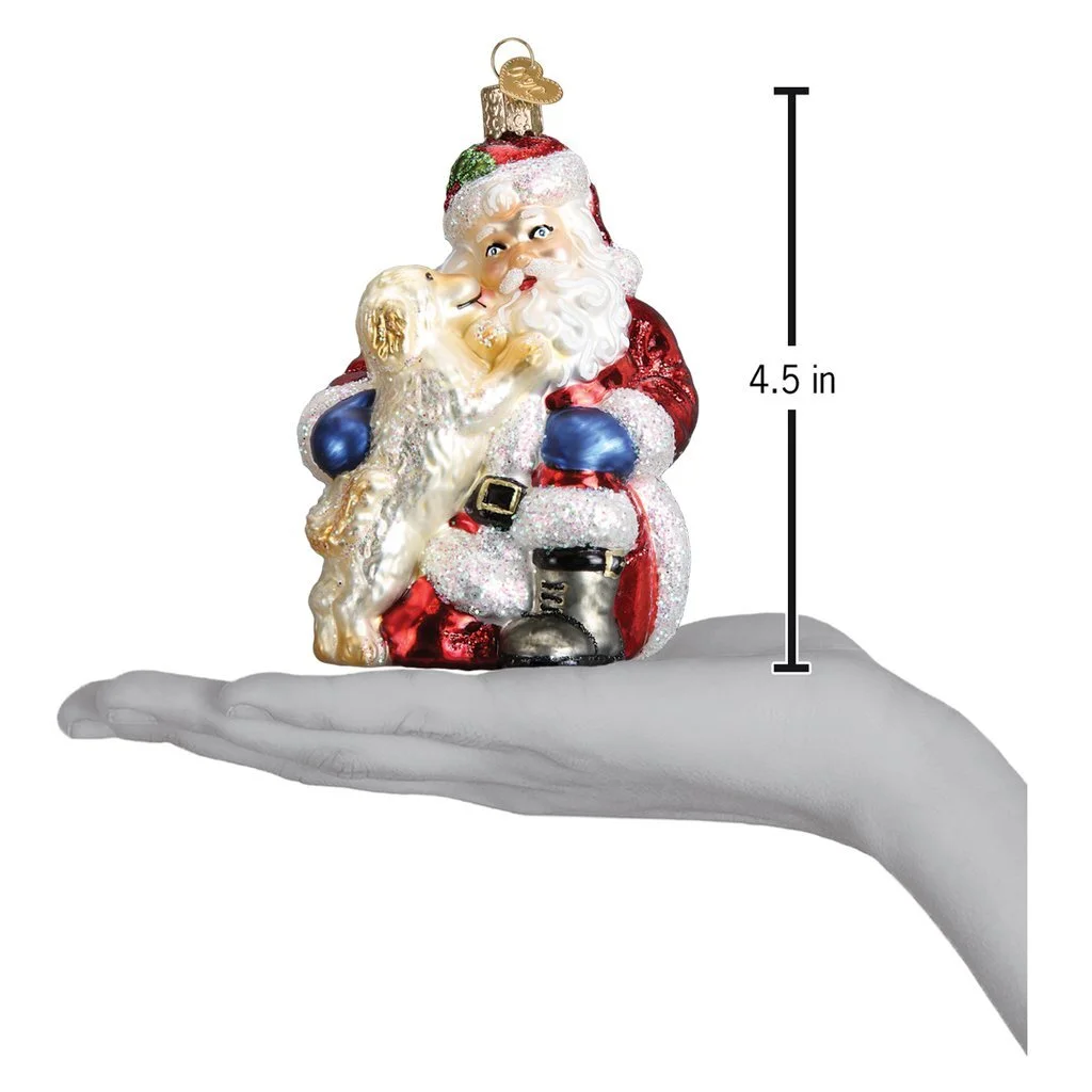 Old World Christmas Santa's Puppy Love Ornament