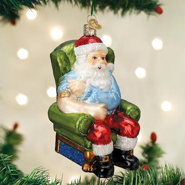 Santa Vaccinated Ornament Old World Christmas