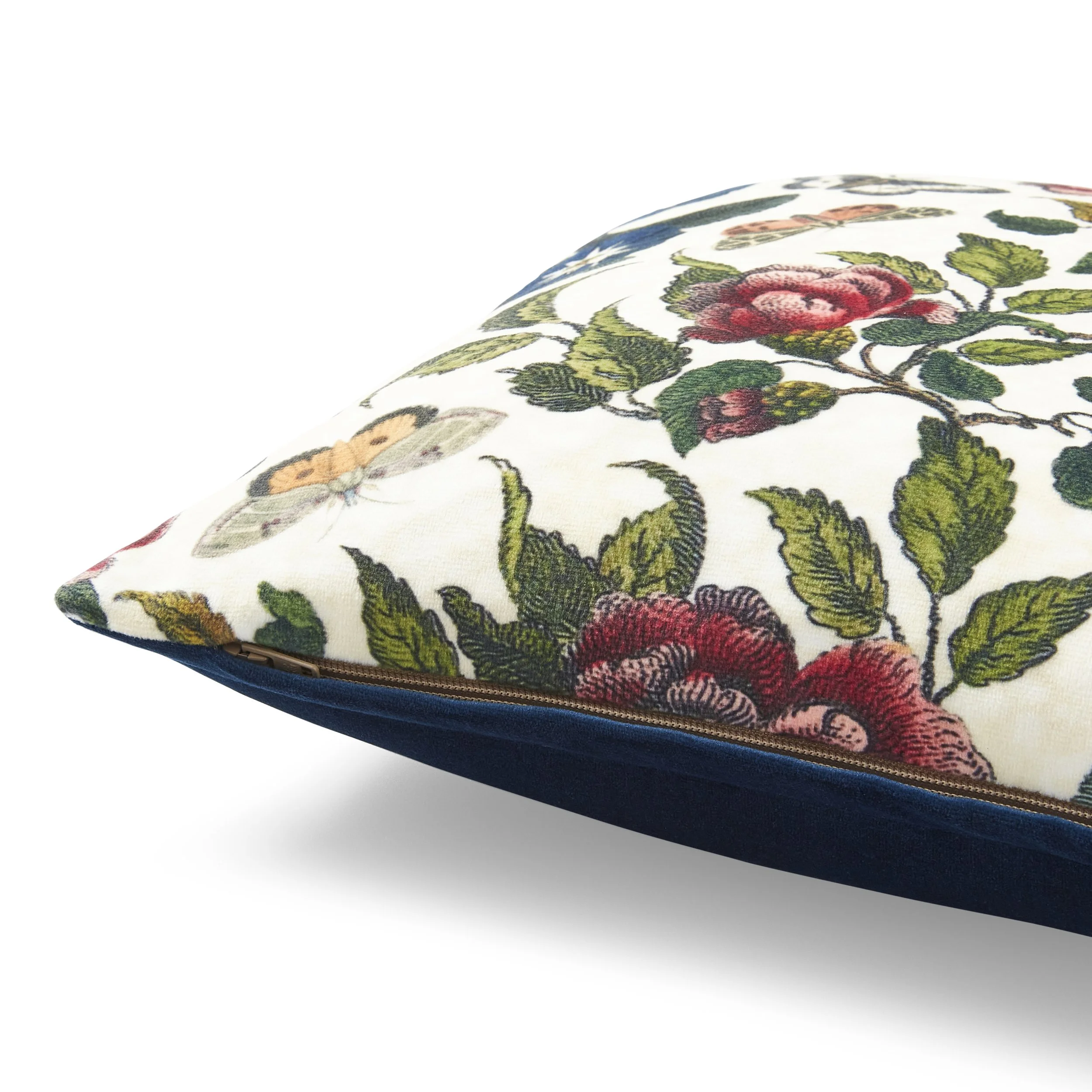 Spode Creatures of Curiosity Floral Velvet Pillow (11.8" x 11.8")