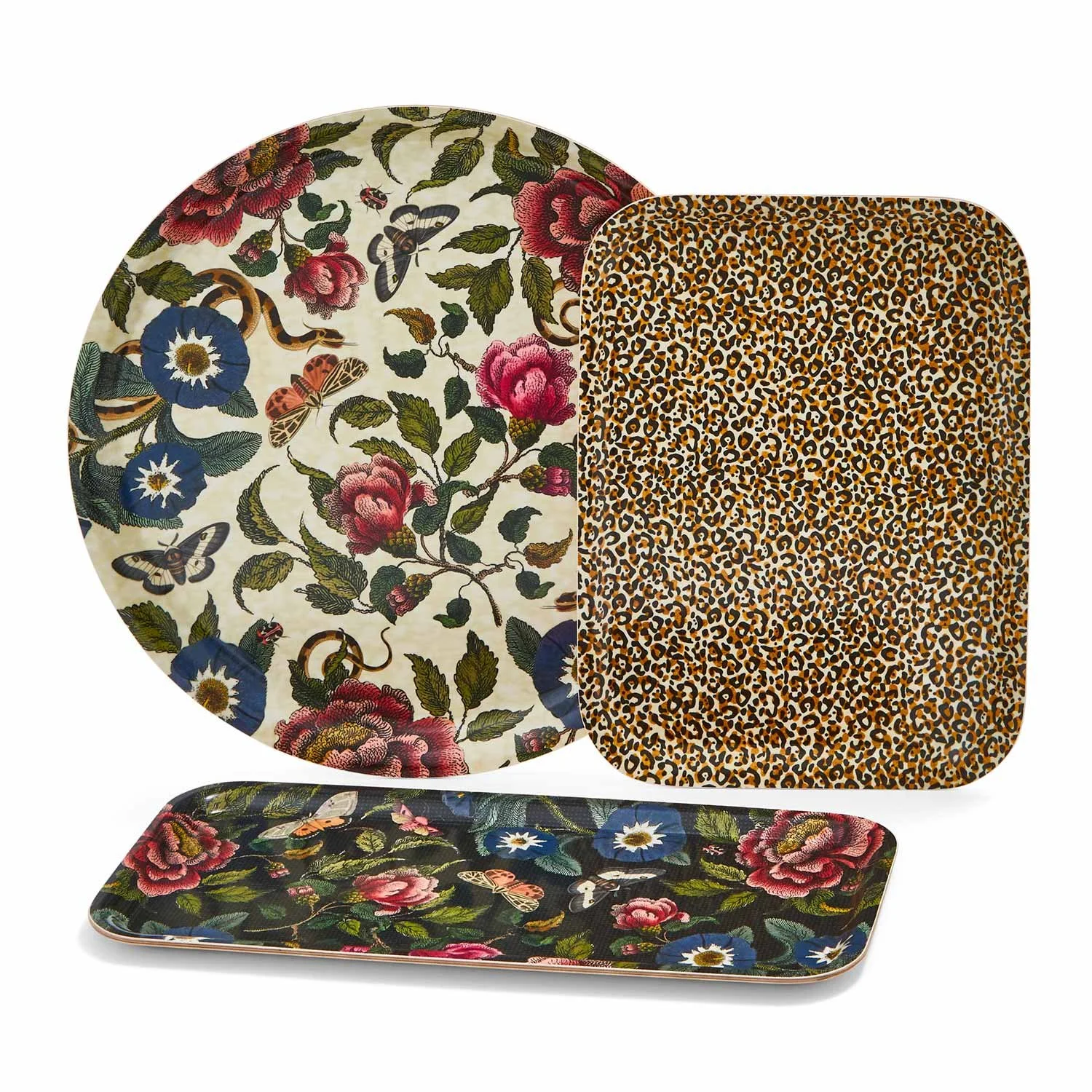 Spode Creatures of Curiosity Round Birch Serving Tray (White Floral)