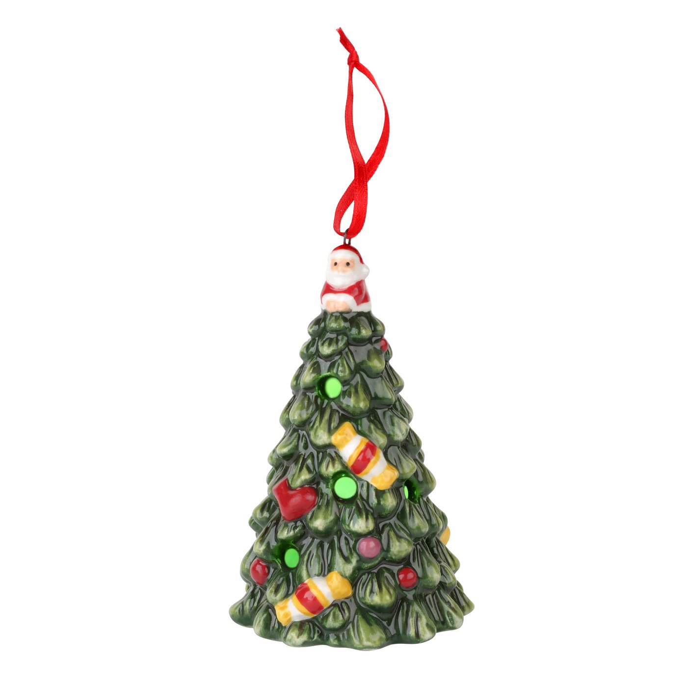 Spode Christmas Tree Multicolor LED Tree Ornament