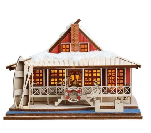 Lake House Ornament Ginger Cottages Old World Christmas