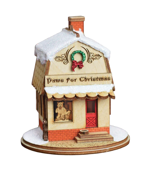 Paws for Christmas Pet Shop Ginger Cottages Old World Christmas GC128