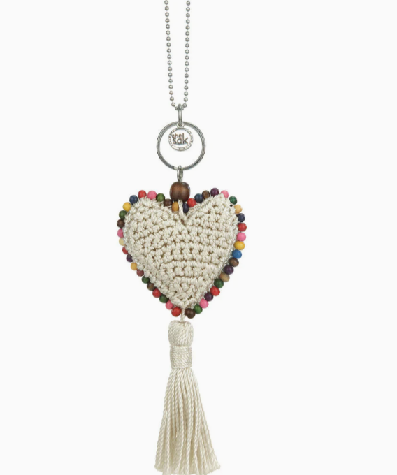 The Sak Yarnicharmz Beach Dangle Heart *multiple colors