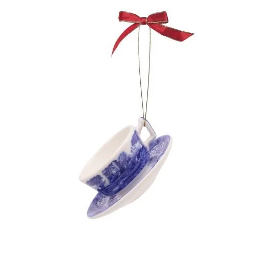 Spode Blue Italian 3 Piece Tea Set Ornaments - Thumbnail 3