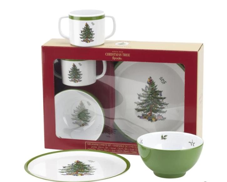 Spode Christmas Tree 3-Piece Children's Melamine Set — Studio 24E - Main Image