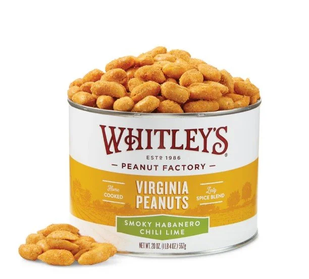 Whitley's Smoky Habanero Chili Lime Virginia Peanuts 12oz