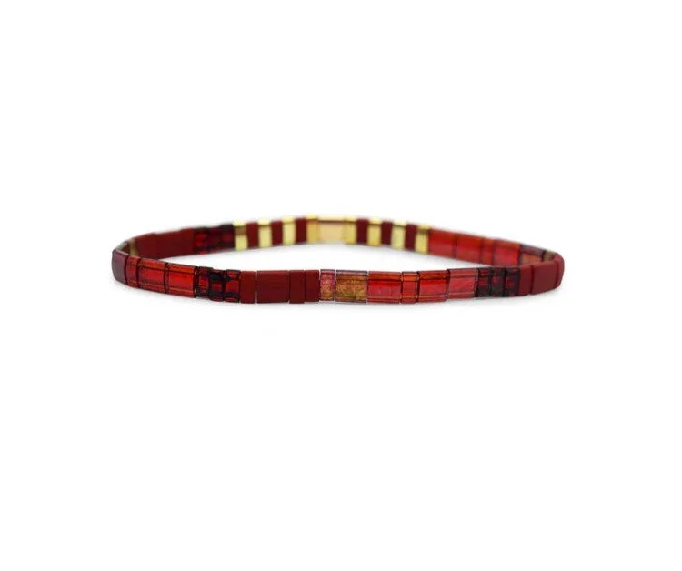 Skylar Paige - SLAY - Morse Code Tila Beaded Bracelet