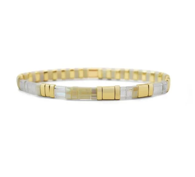 Skylar Paige - BEST FRIEND - Morse Code Tila Beaded Bracelet