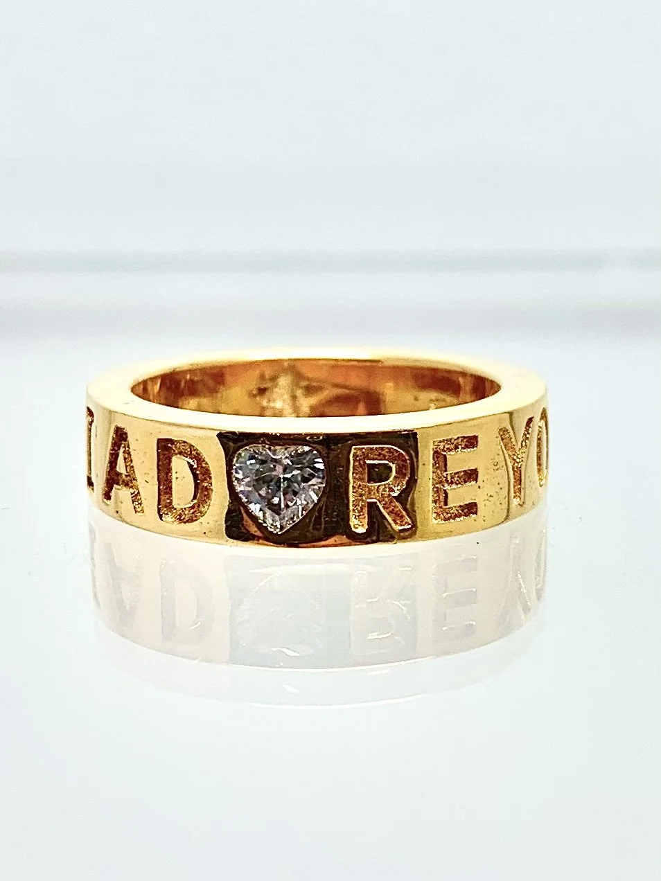 Mr. O Atelier 'I Adore You' with Swarovski Crystal Ring