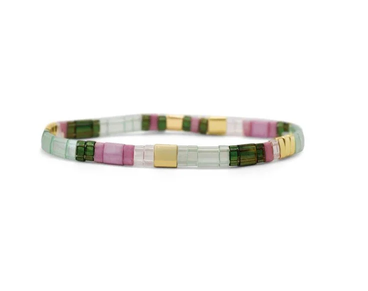 Skylar Paige - FREE SPIRIT - Morse Code Tila Beaded Bracelet