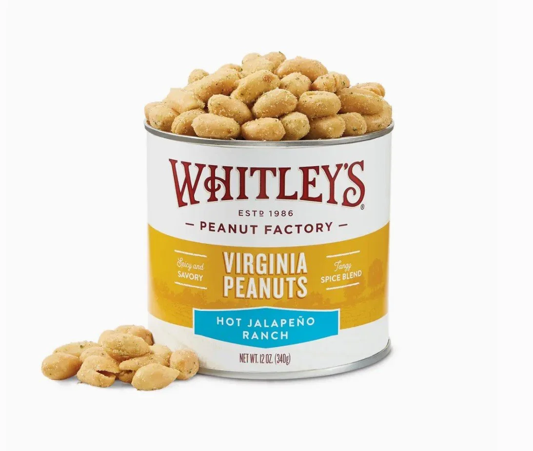 Whitley's Hot Jalapeno Ranch Virginia Peanuts 12oz