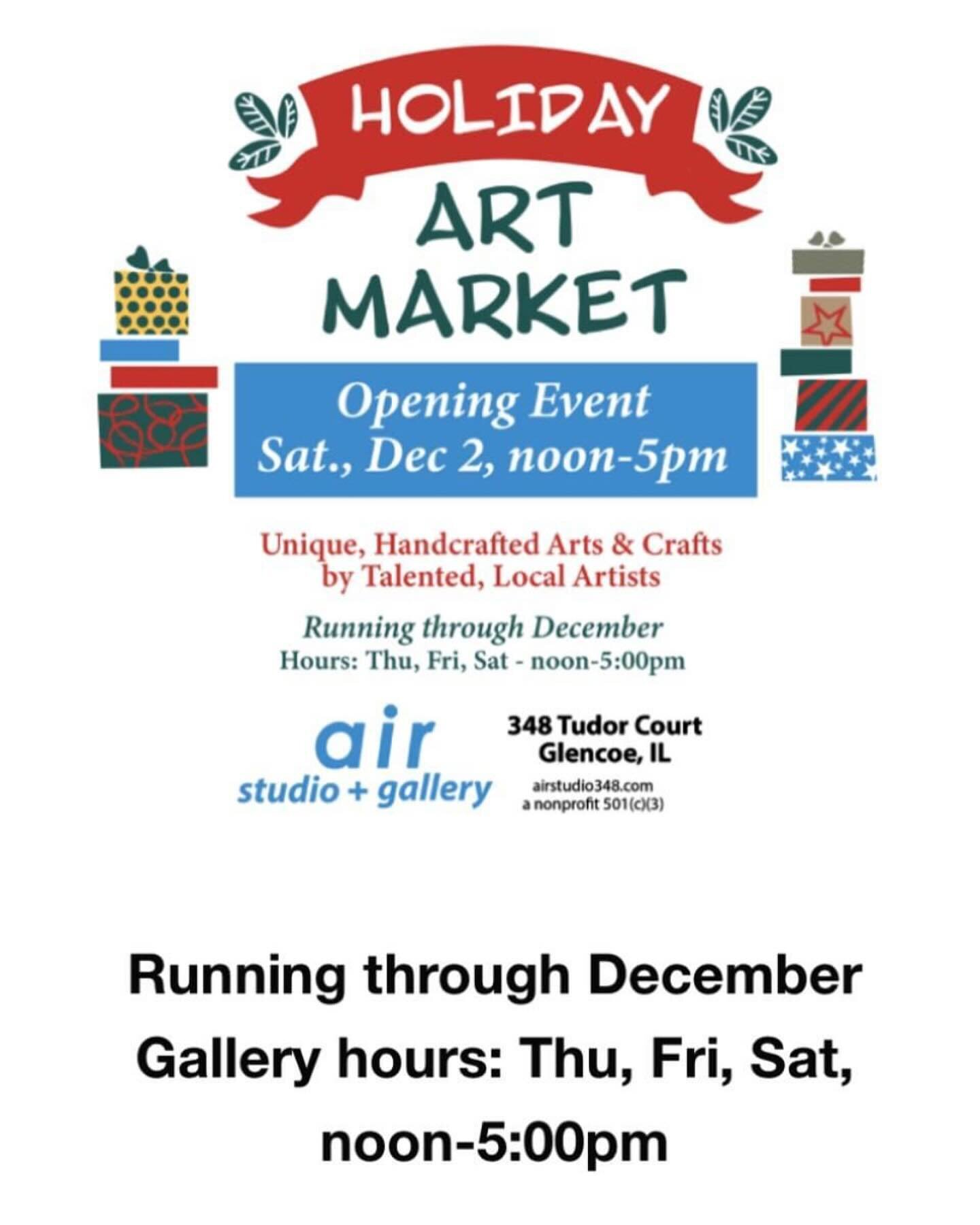 Looking for a unique gift? Stop by @airstudio348 for their artisan market! I have greeting cards packs of my 9 images from my No Regretting; No Regressing series, in addition to some of my coasters, and Biomorph prints. 

#uniquegifts #holidayshoppin