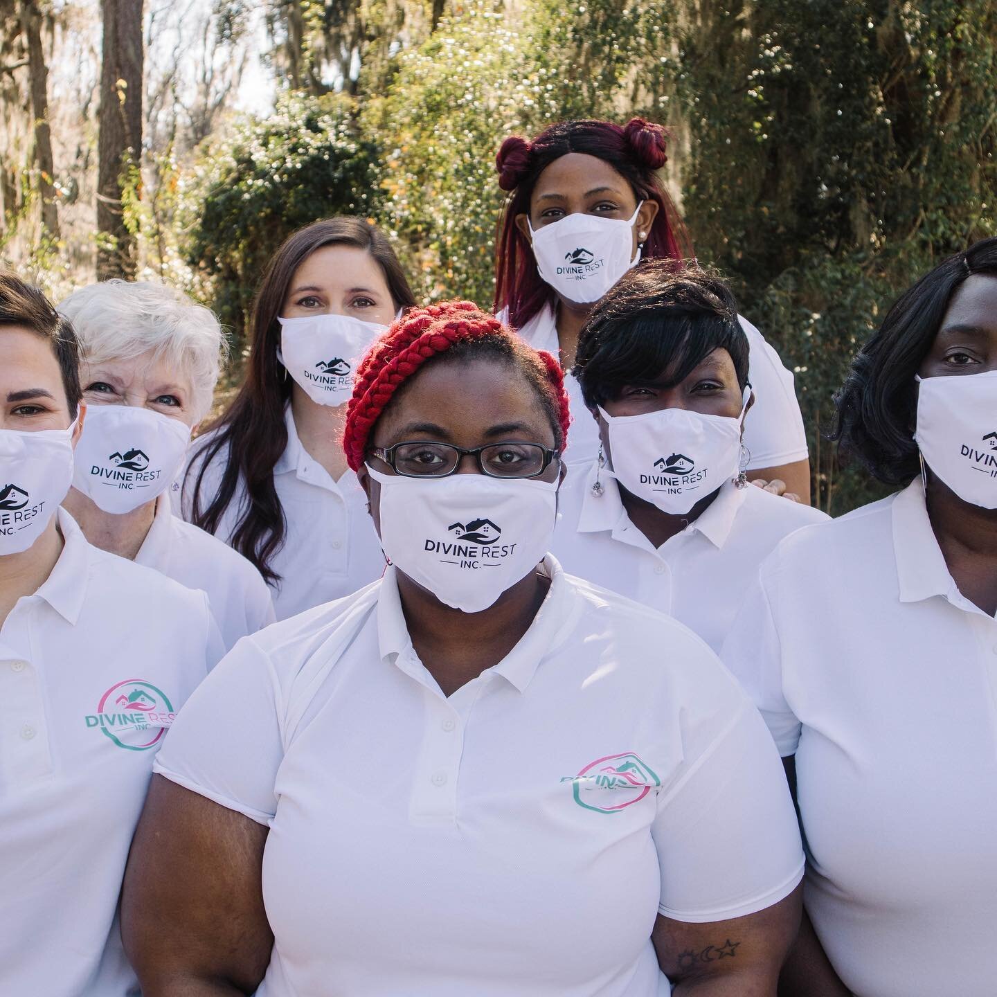 The faces behind the masks are the faces of those who serves our Neighbors living in the homeless camps. We are the Divine Rest Team! We love our Neighbors as ourselves!