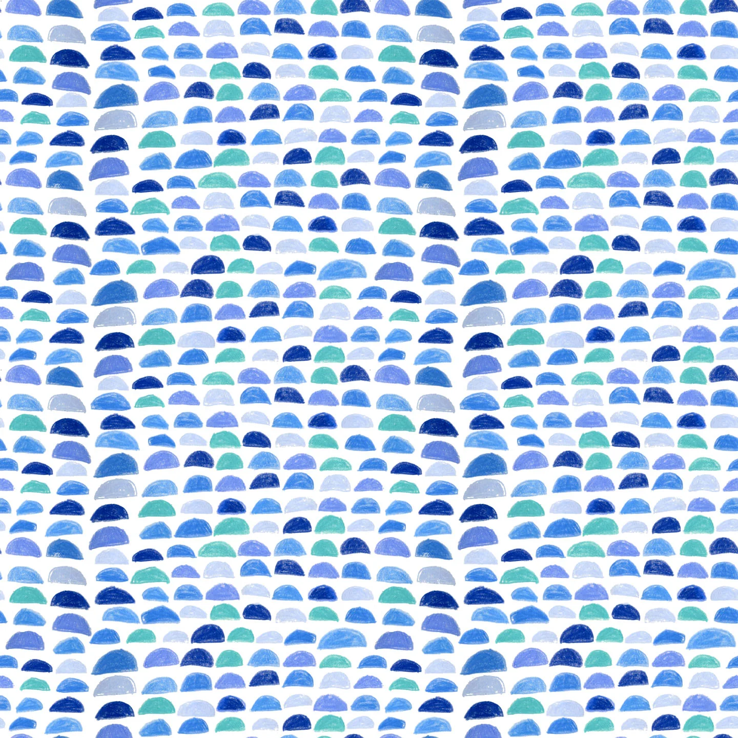 Blue Scalloped Pattern