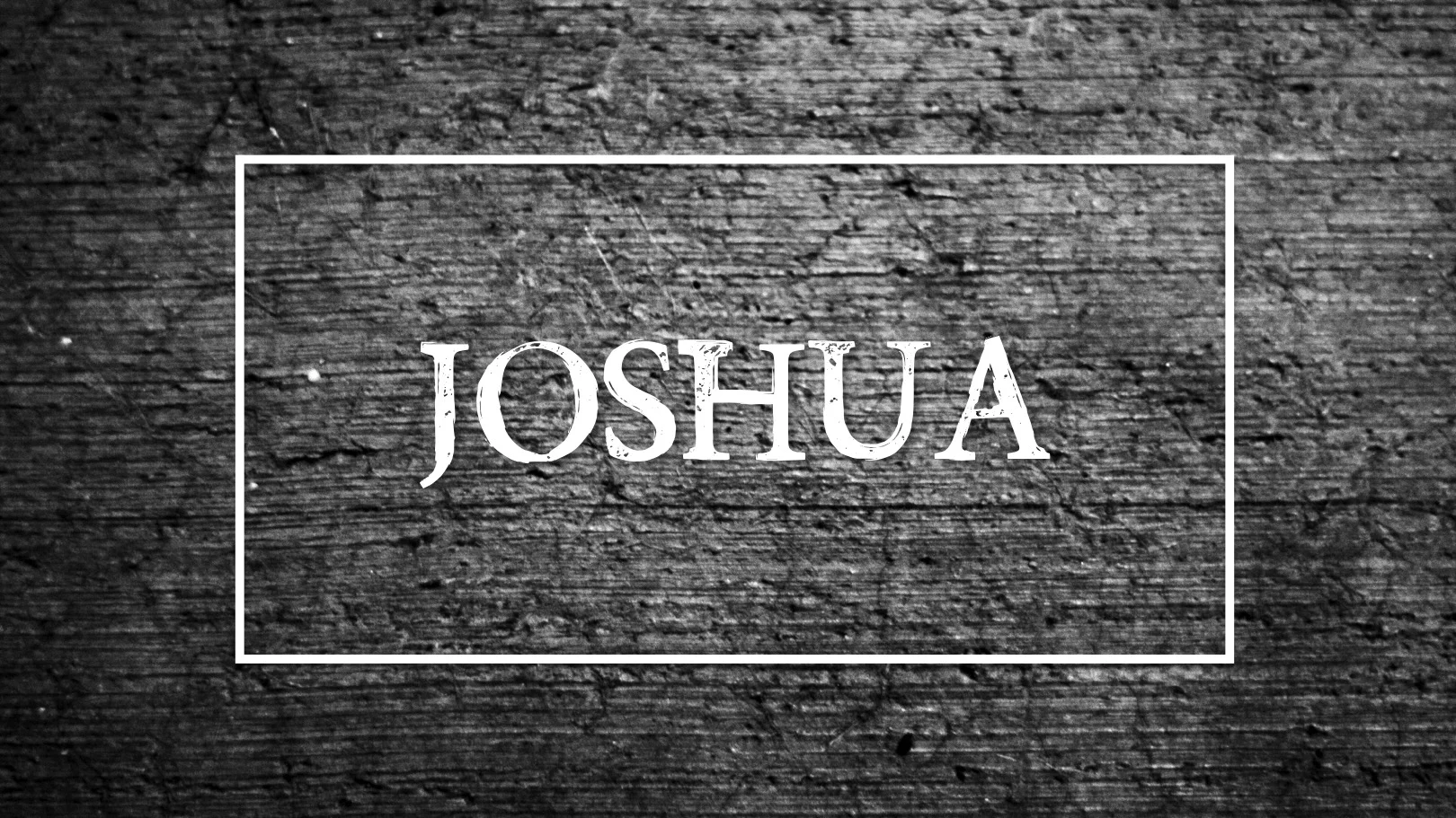 Joshua - Week 4