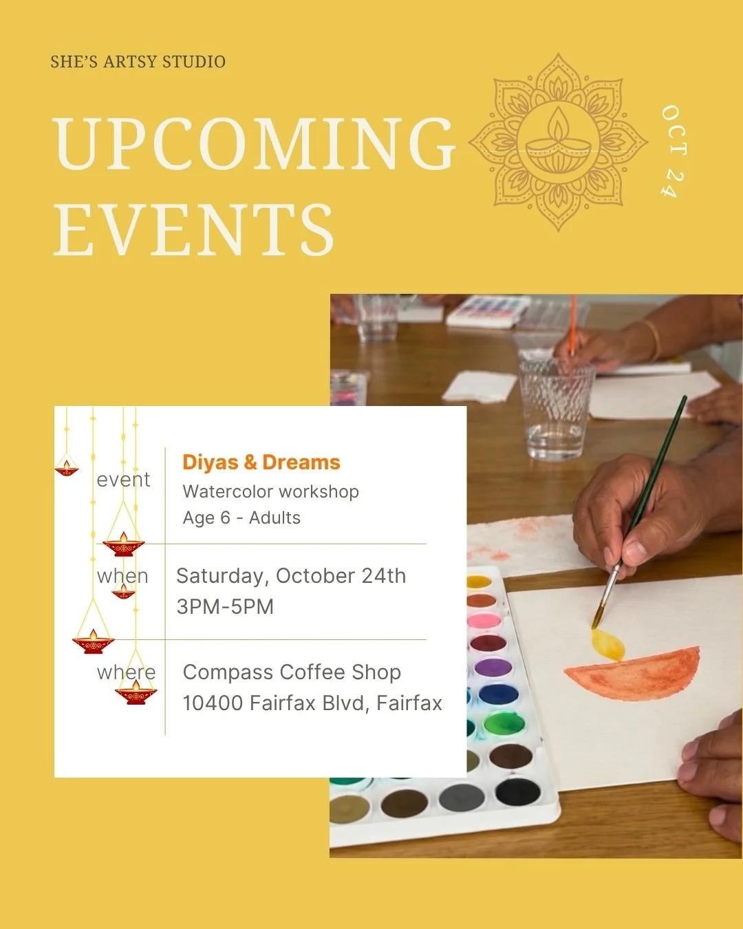 Diwali - Watercolor Pause and Paint