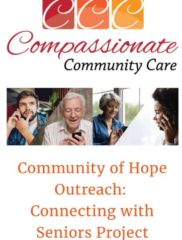 Do you or someone you know, feel like making a connection would change your life, adding meaning and value? Community of Hope Outreach: Seniors Connecting Service is for 55+ people wanting to chat through zoom or phone with one of our screened volunt
