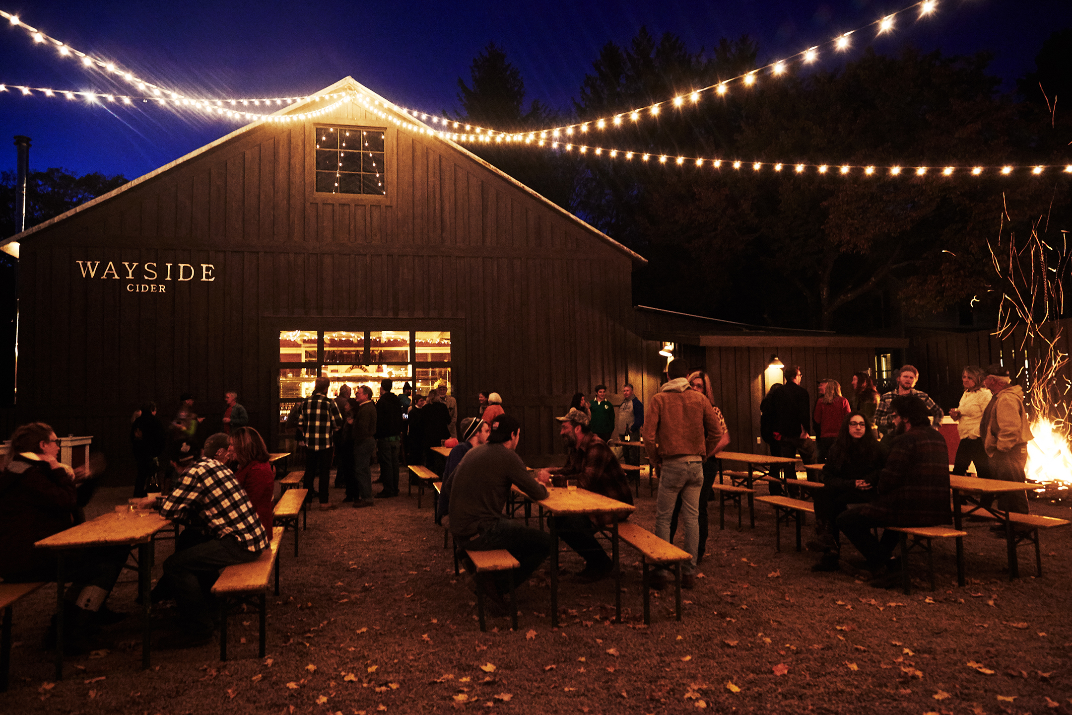   THE TAP ROOM at WAYSIDE CIDER   "Big kids, dogs on leashes and accompanied children always welcome" 