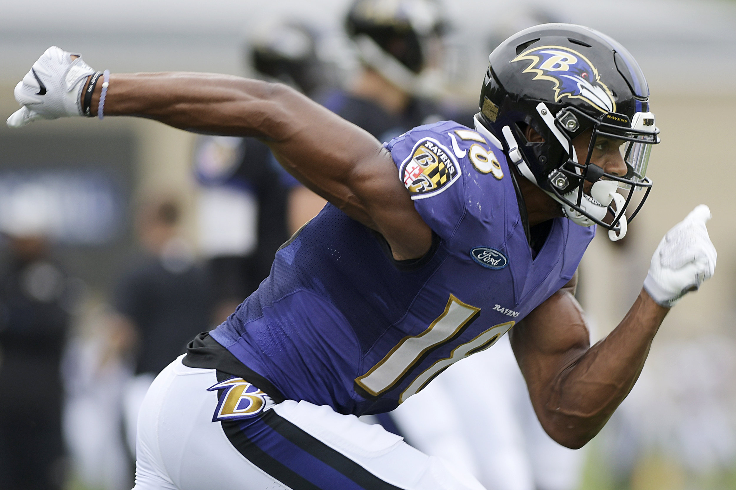Baltimore Ravens' preseason training camp at Under Armour Performance Center in Owings Mills, MD on August 12, 2018. (Christian Jenkins/National Football League)