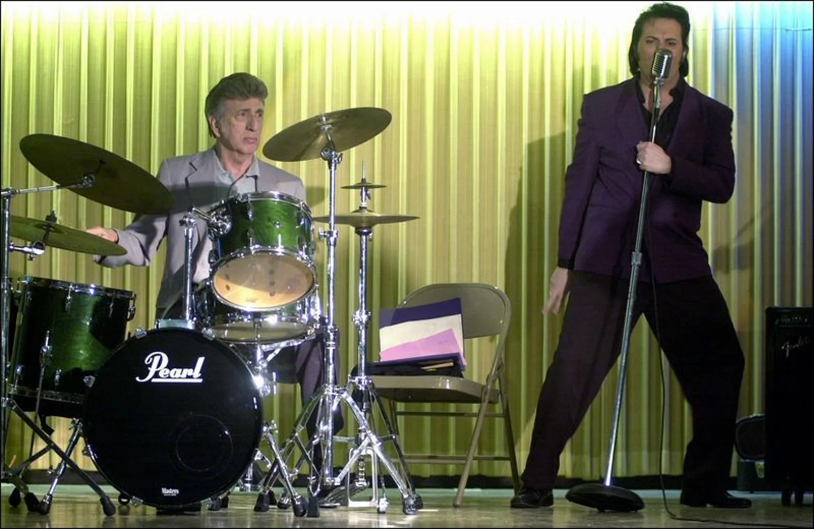 Elvis' original drummer DJ Fontana and Brent performing at an Elvis Festival in Toledo, OH