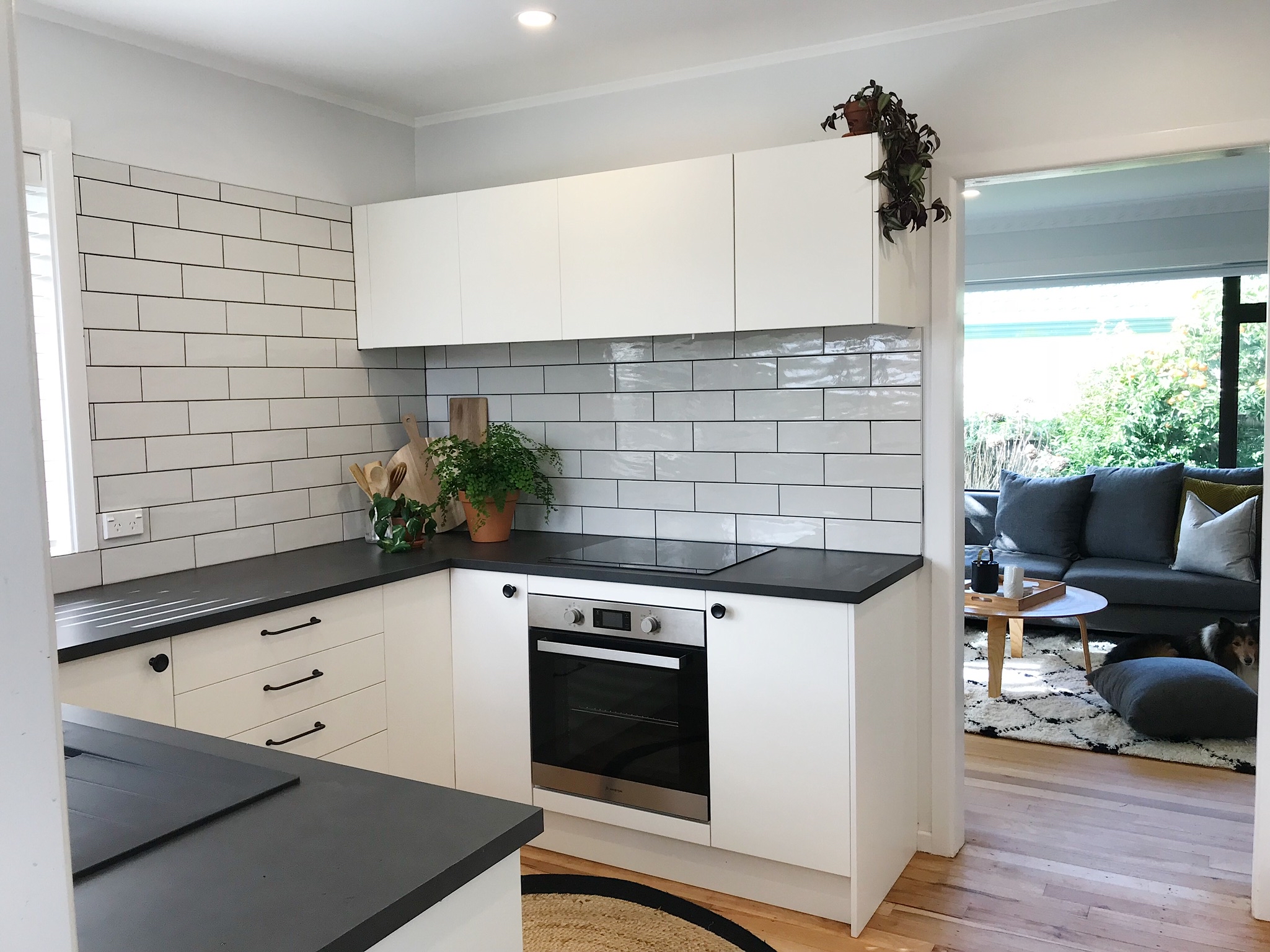 Pearson + Project The Rookies Kitchen Reveal Subway Tile White Black Benchtop .jpg