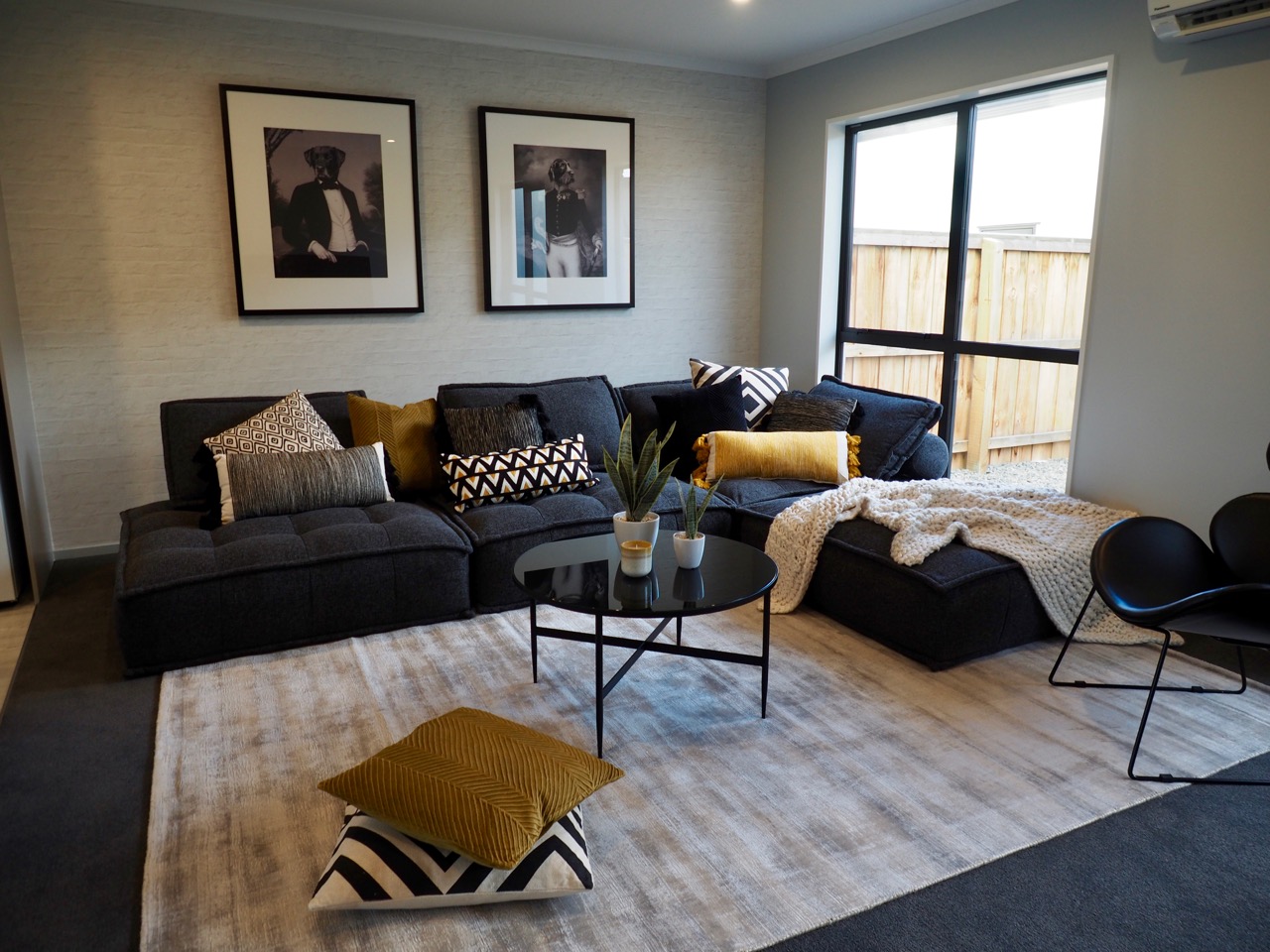 Go Industrial Style with Charcoal Gray Sectional 