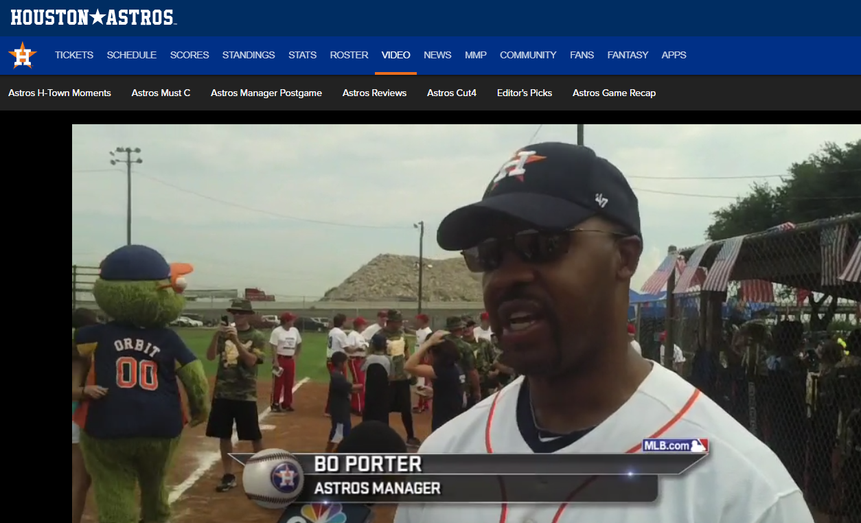 Porter on VETSports in Houston