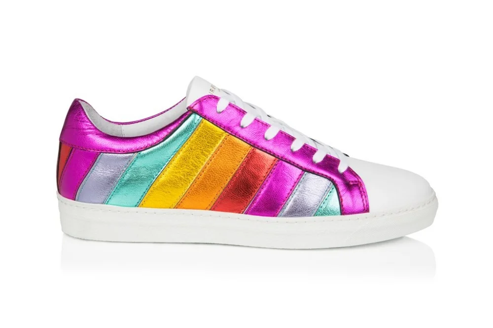 rainbow coloured trainers
