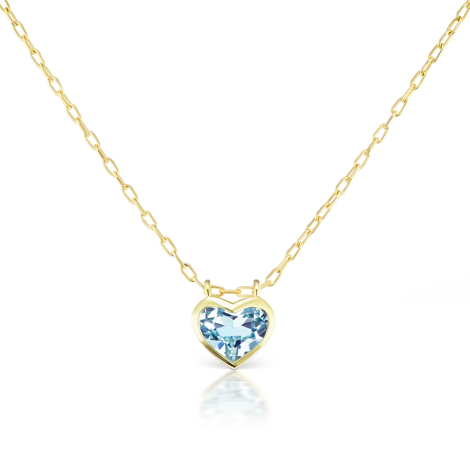 Cirque Large Bezel Heart Necklace with 