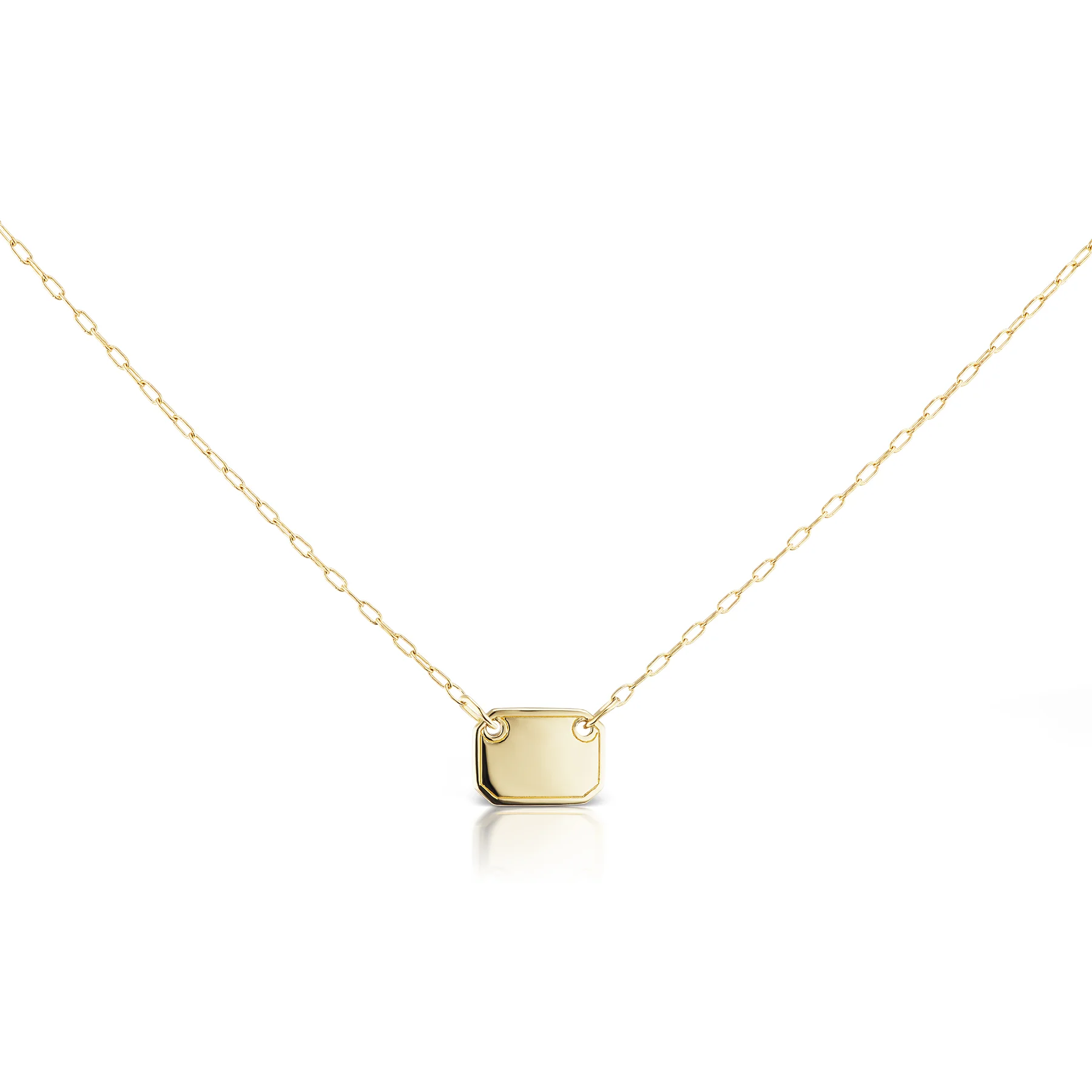 Horizontal Baby Tag Necklace — Jane 