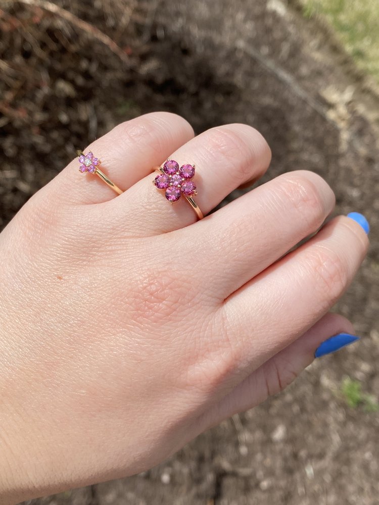 Pink Sapphire Rings With Diamonds