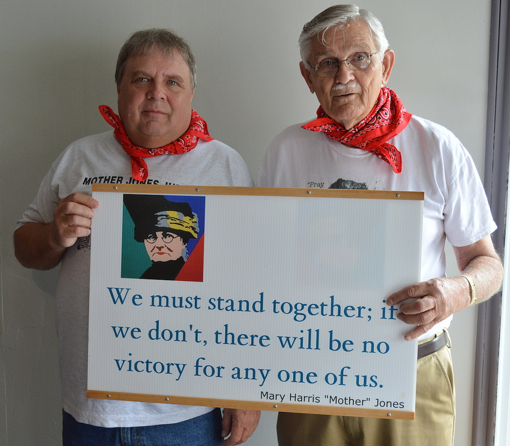 Visitors from the Mother Jones Museum in Illinois