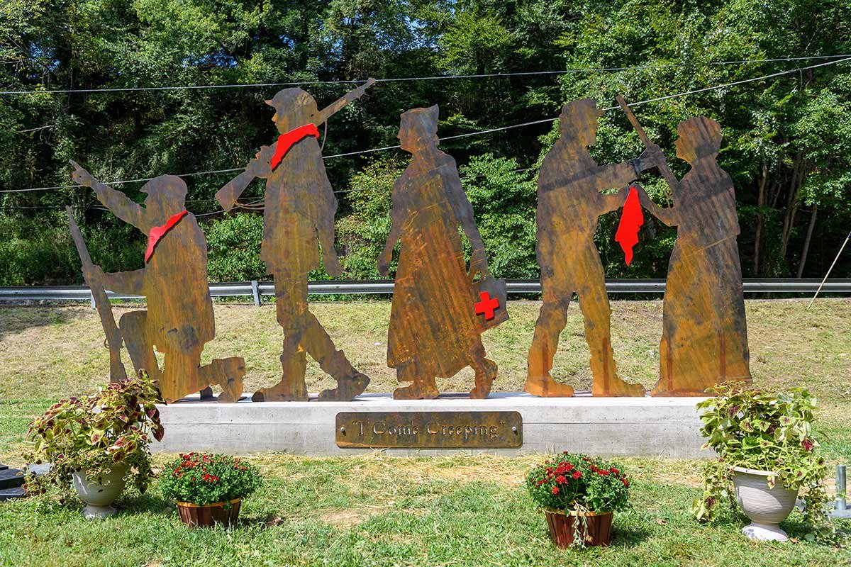 Monument in Clothier, WV on the grounds of the UMWA Local 2935 hall  |  photo by Dylan Vidovich