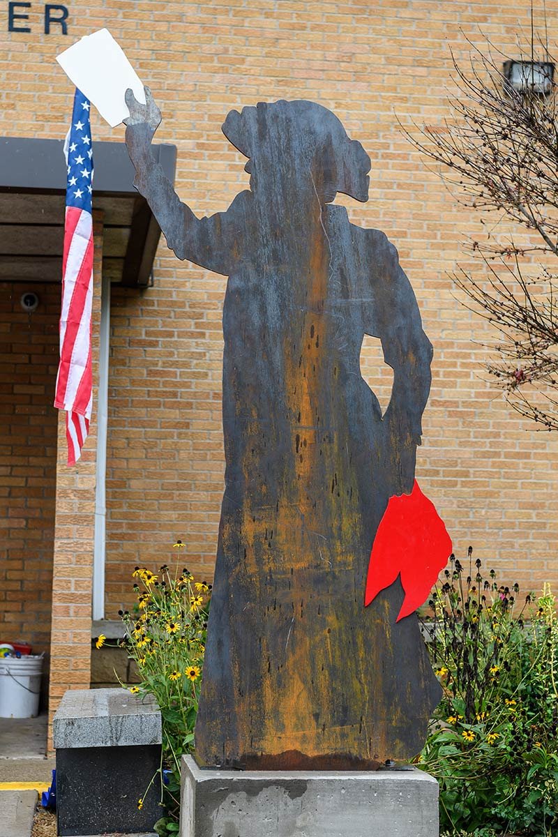 Mother Jones monument in front of the George Buckley Community Center in Marmet, WV  |  photo by Dylan Vidovich