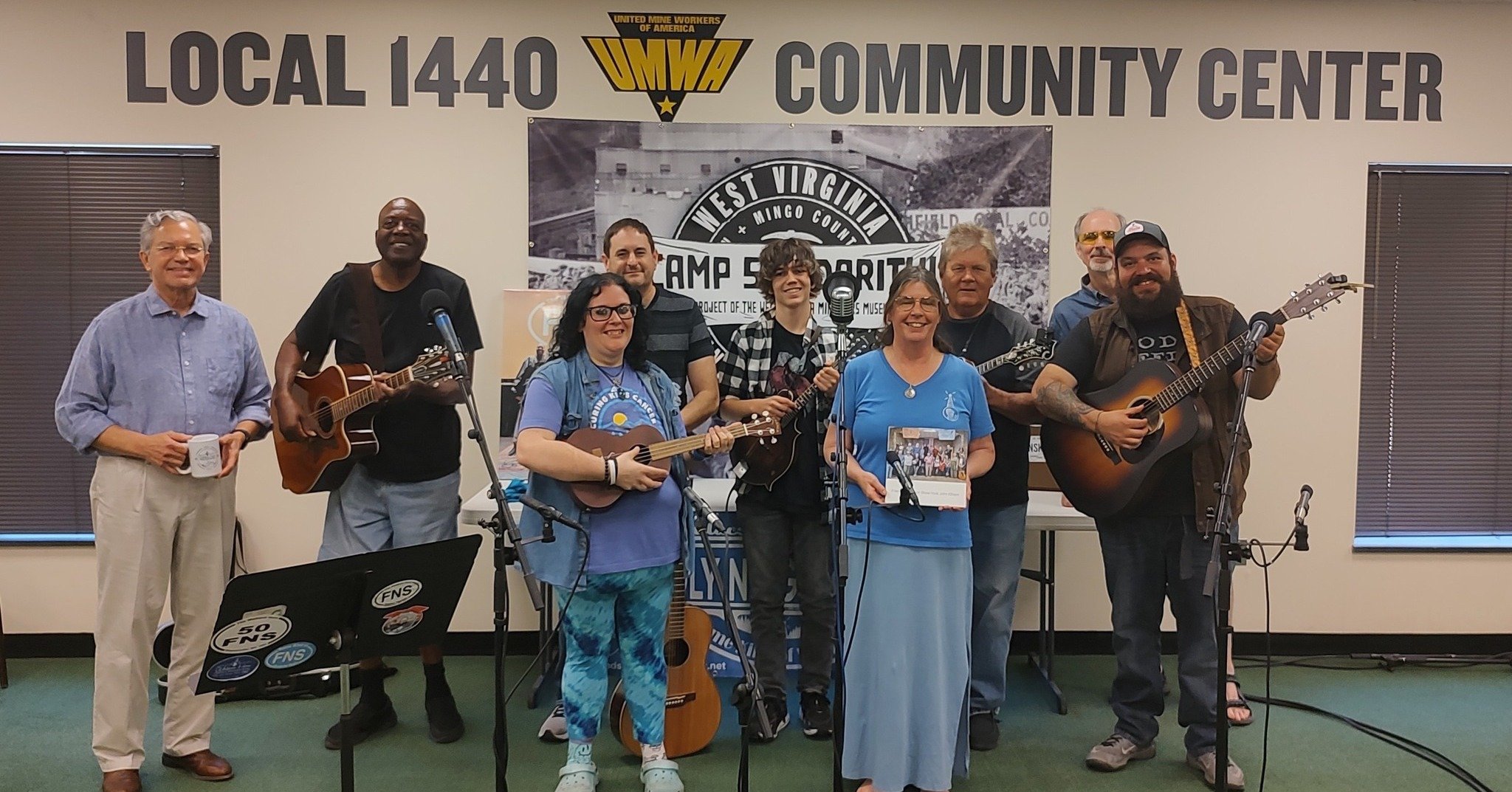 We had a great time yesterday welcoming The Wallace Horn Friendly Neighbor Show to the Town of Matewan, WV for a recording session in the community center. We had a blast hanging with John Ellison and the rest of the crew. It was great hearing so man