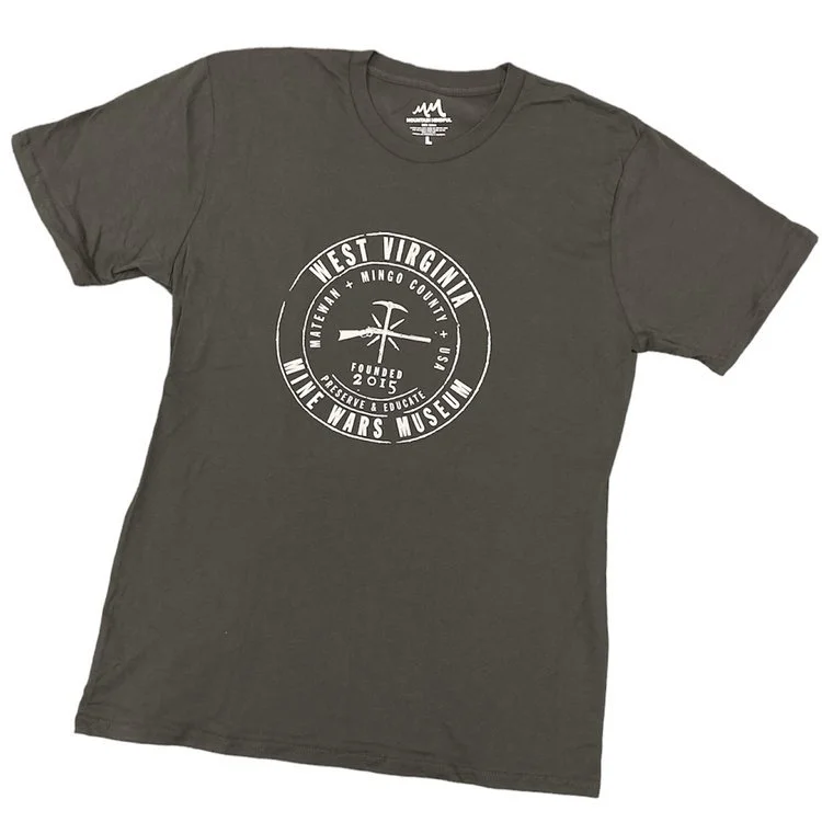 Museum T-Shirt: Asphalt Gray — West Virginia Mine Wars Museum