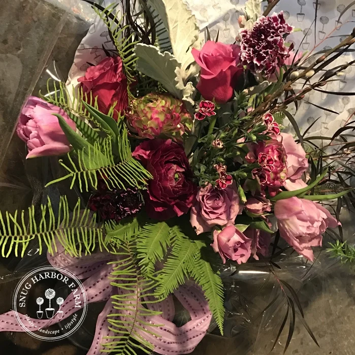 snug harbor farm valentine bouquet workshop