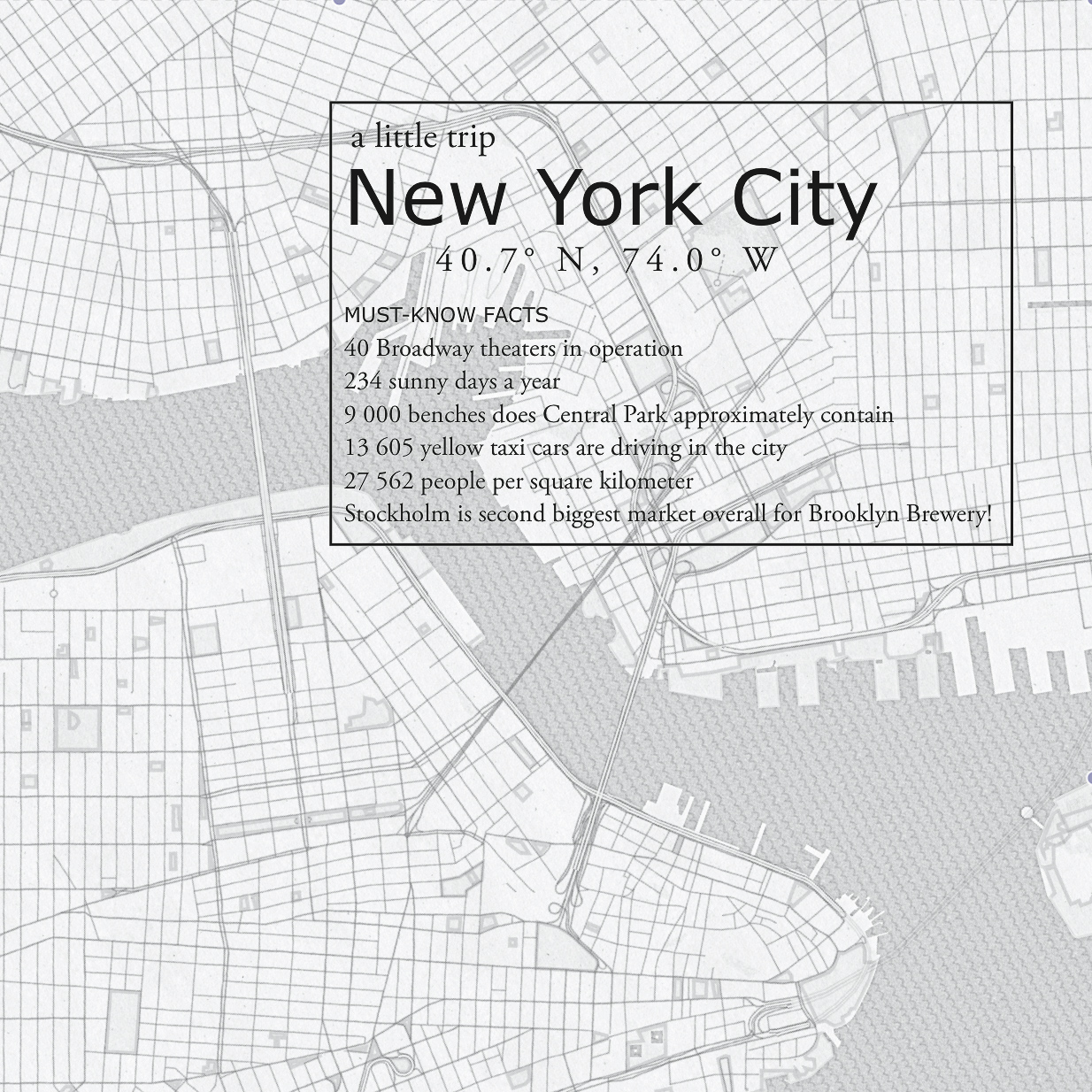 New York NYC printable mini guide city guide hello getaway