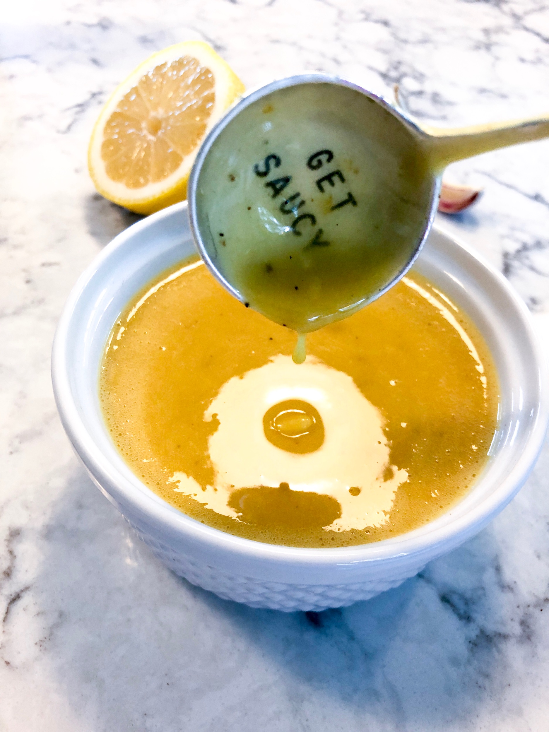 Golden Goodness Caesar dressing