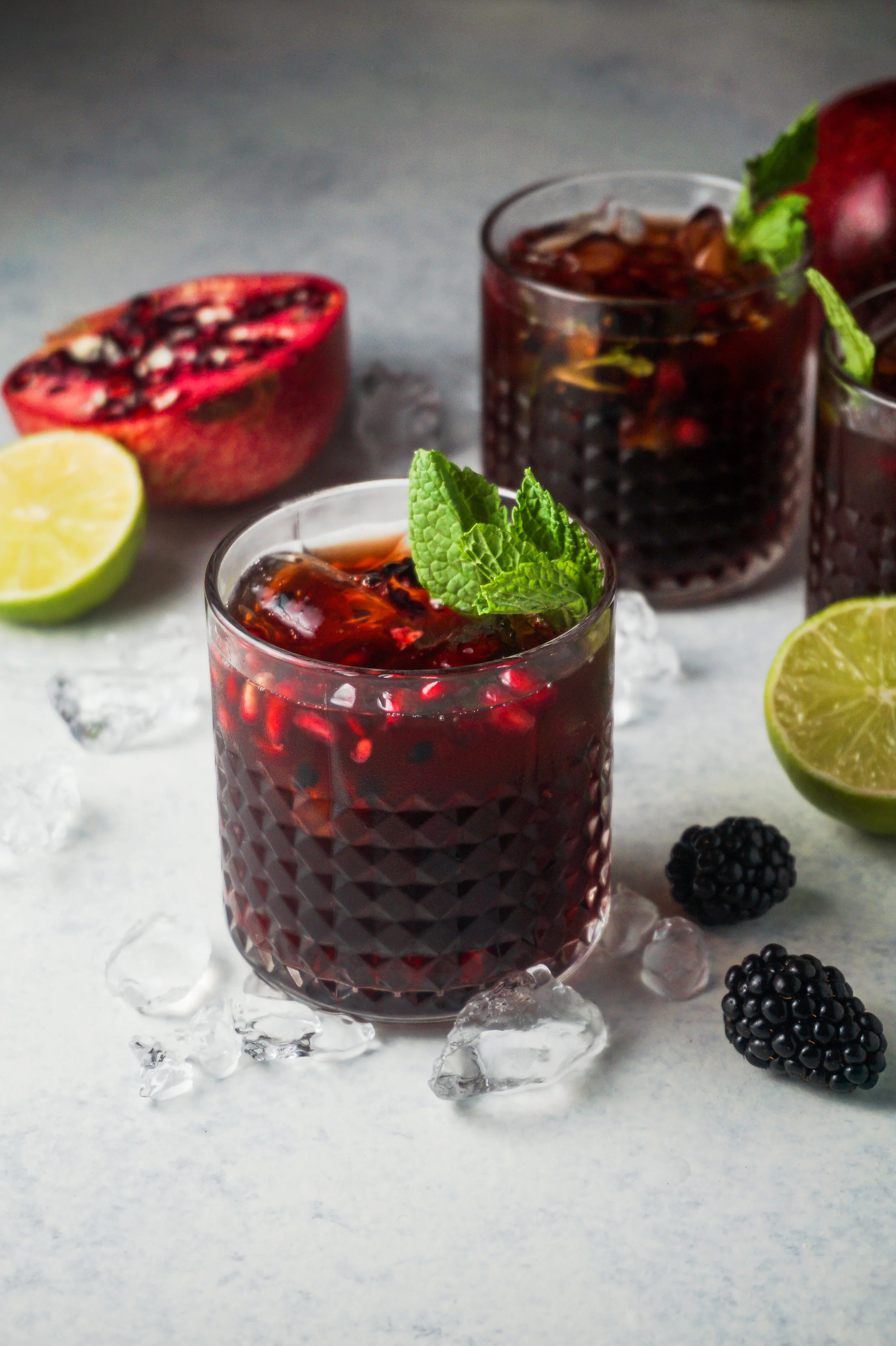 Pomegranate Blackberry Tequila Smash
