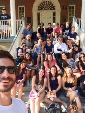 Teaching Introduction to Logic in the sunshine at Georgetown University.