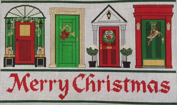 Christmas Doors 14 x 8; 18 Mesh; $200