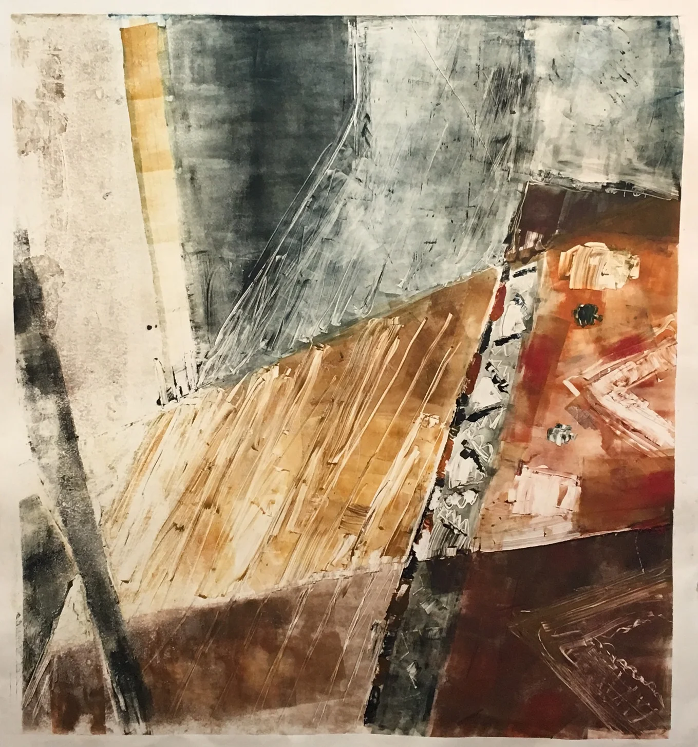 The Crick, Oil-based ink on paper, 44x42"