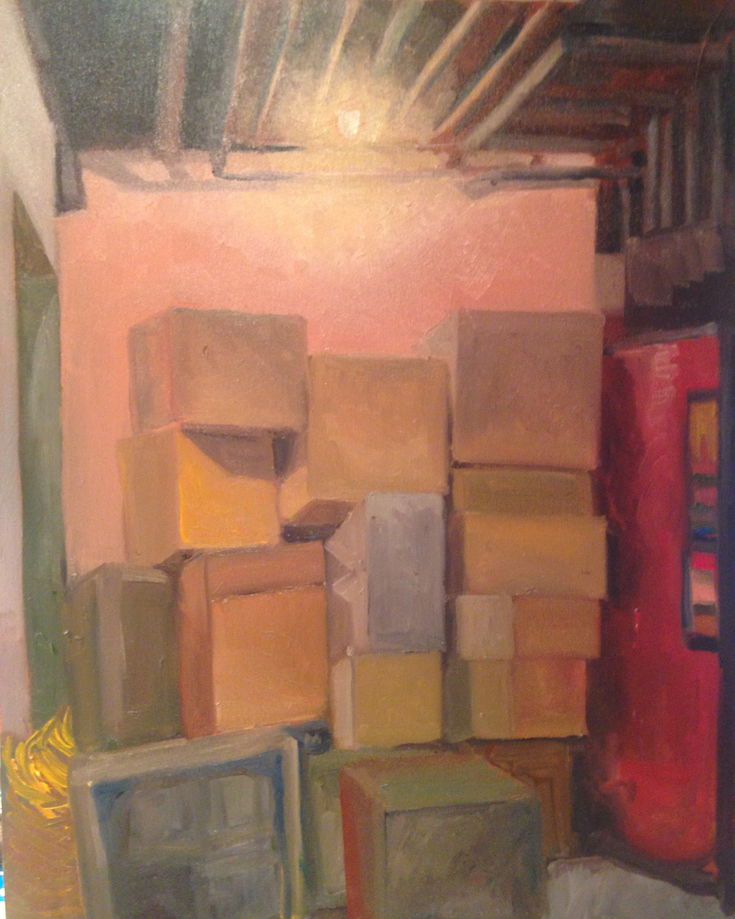 Little Boxes, Oil on panel, 11x14"