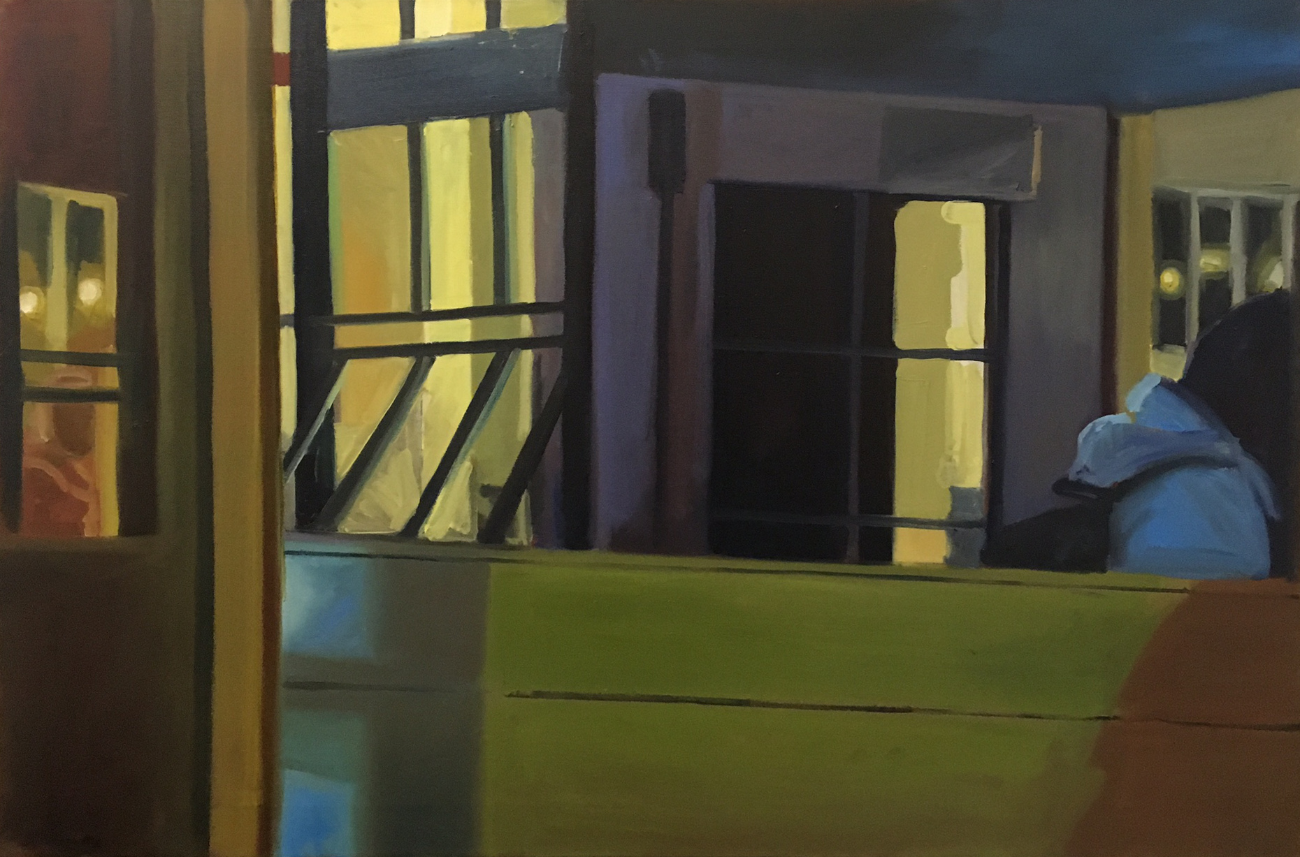 The Ice Cream Shop, Oil on canvas, 24x48"