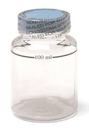 Example of a sample bottle used for testing for total coliforms