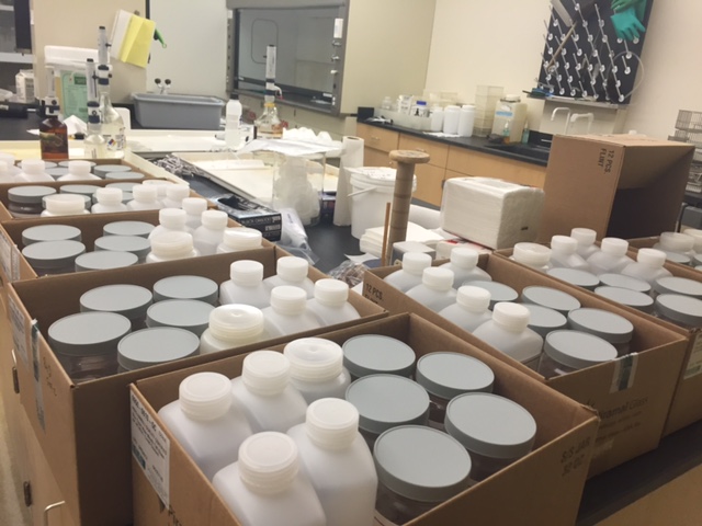  We take so many water samples for safe water detection.&nbsp; 